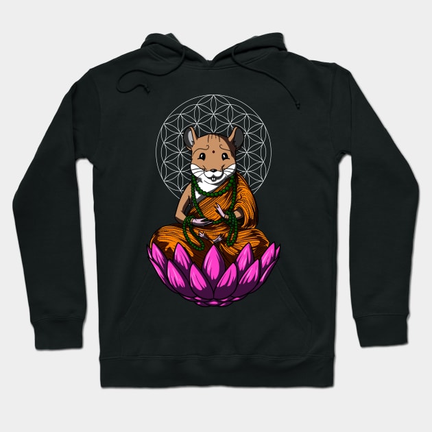 Hamster Mouse Buddha Hoodie by underheaven